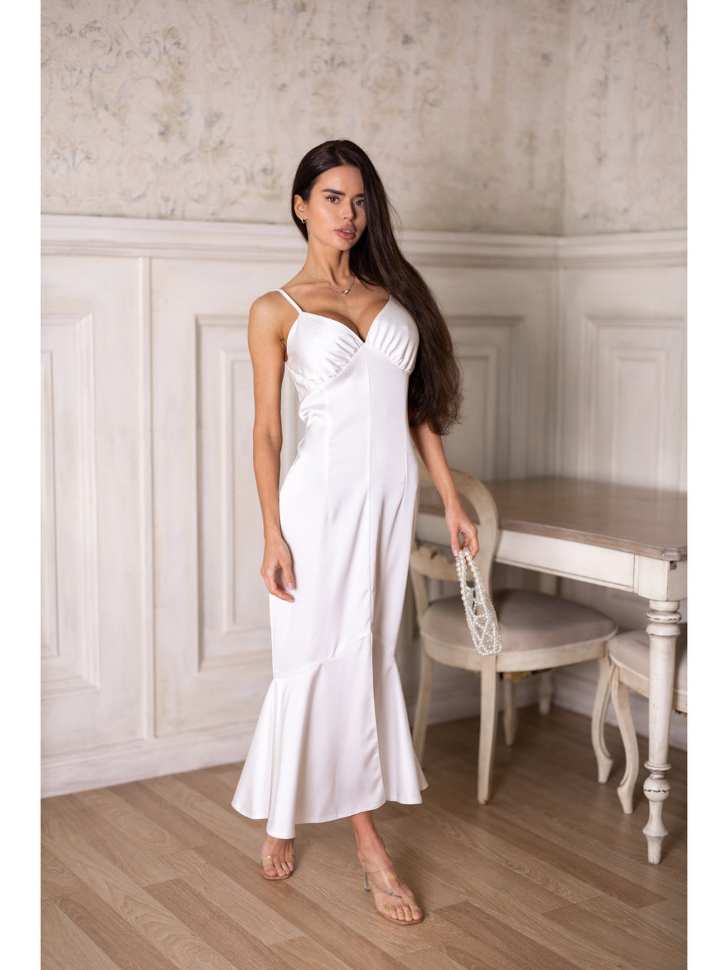 Women's Elegant Midi Dress Irena — Double Silk