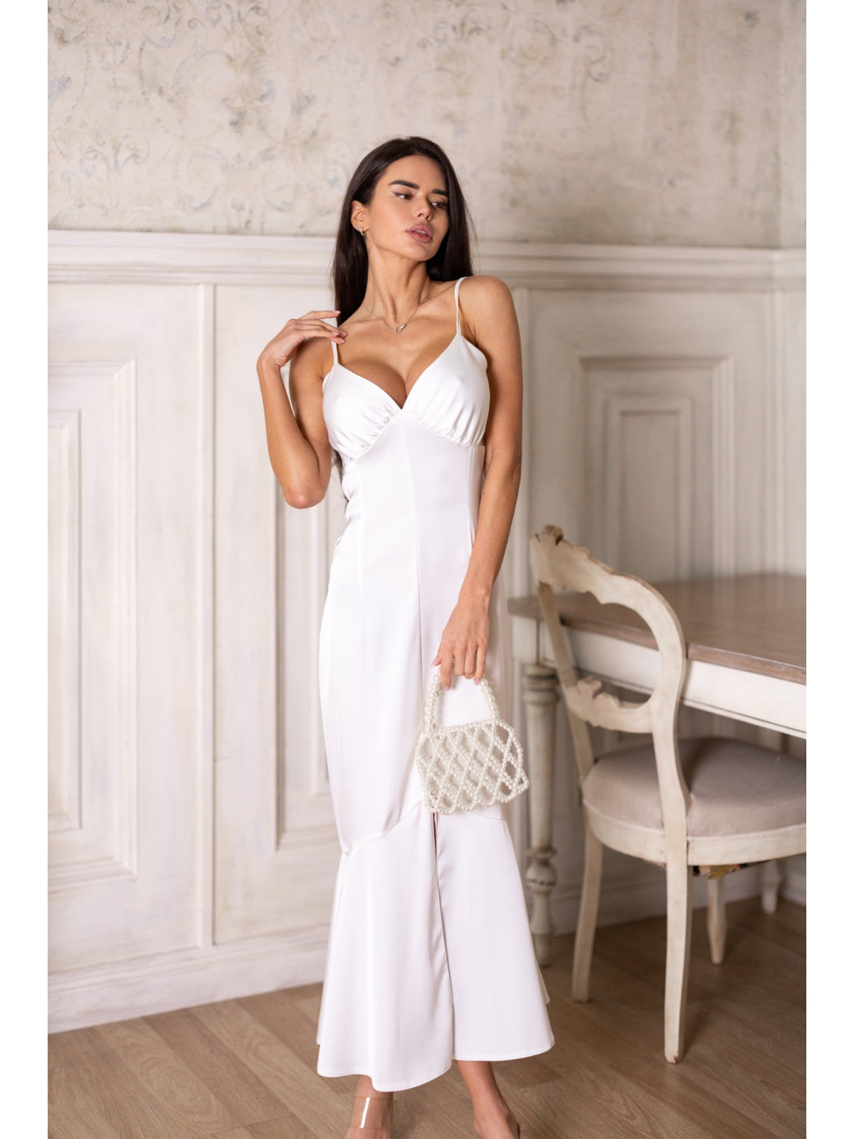 Women's Elegant Midi Dress Irena — Double Silk