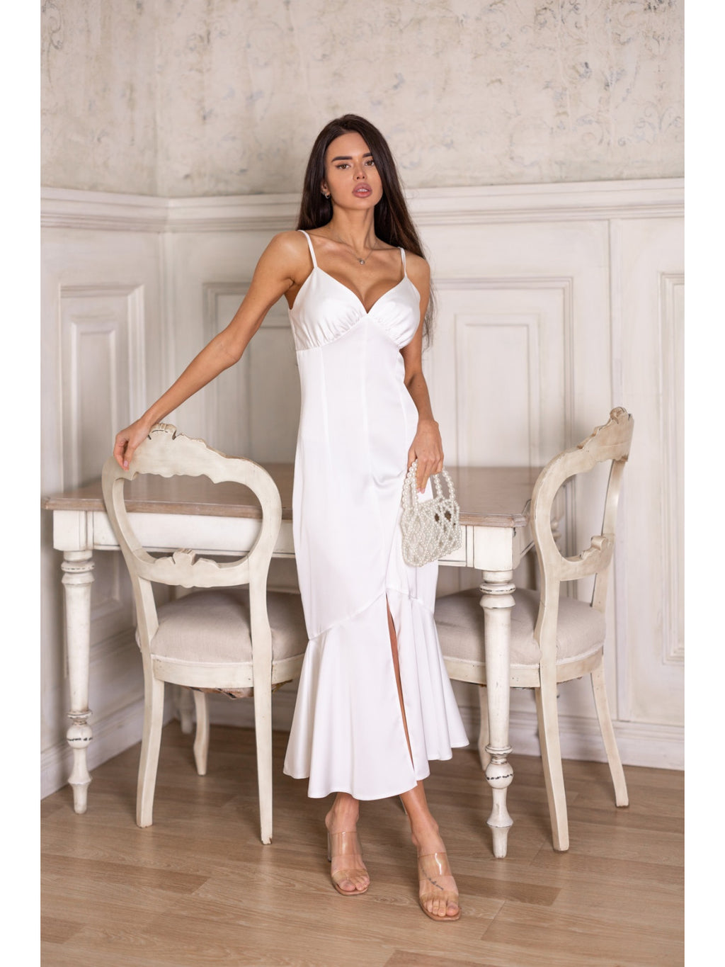 Women's Elegant Midi Dress Irena — Double Silk