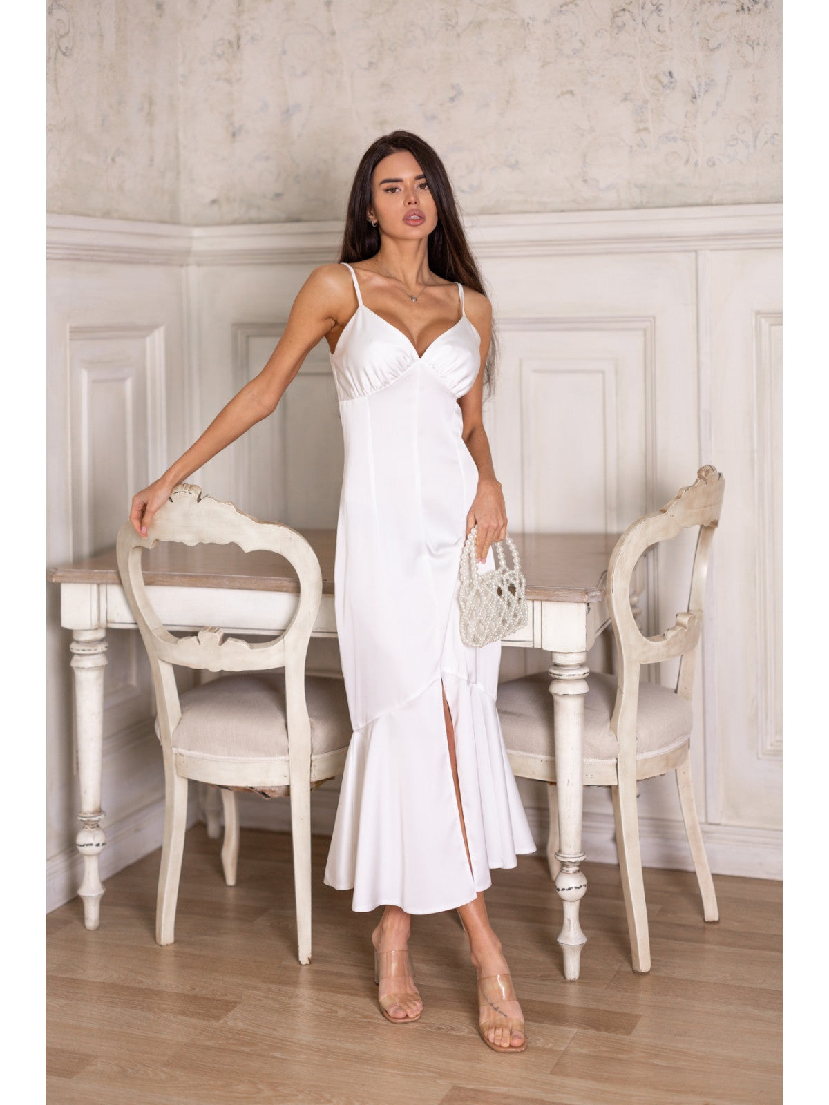 Women's Elegant Midi Dress Irena — Double Silk
