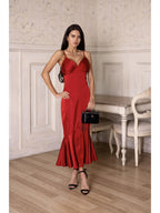 Women's Elegant Midi Dress Irena — Double Silk