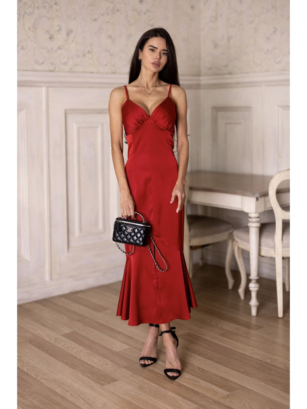 Women's Elegant Midi Dress Irena — Double Silk