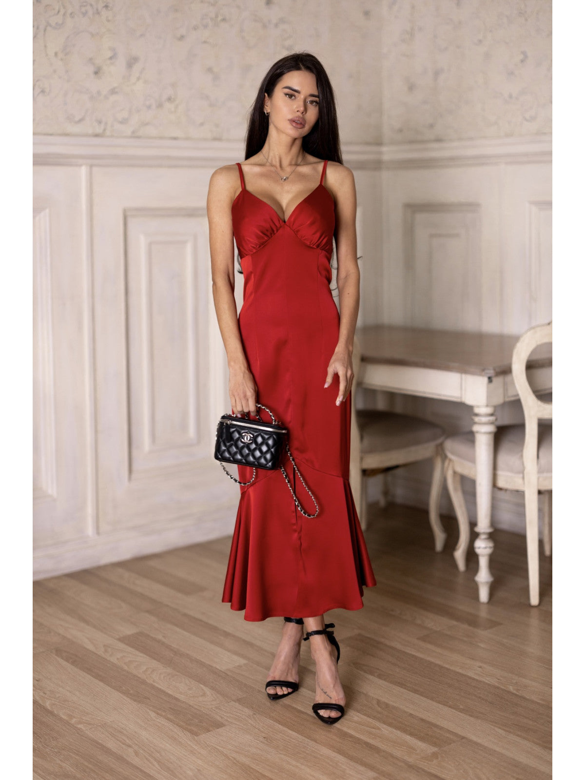 Women's Elegant Midi Dress Irena — Double Silk