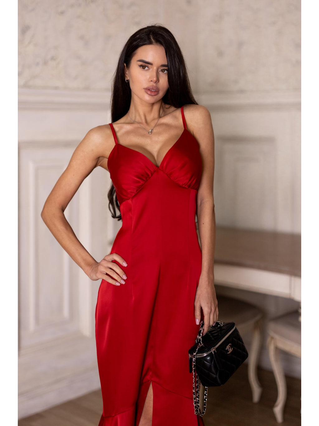 Women's Elegant Midi Dress Irena — Double Silk