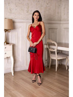 Women's Elegant Midi Dress Irena — Double Silk