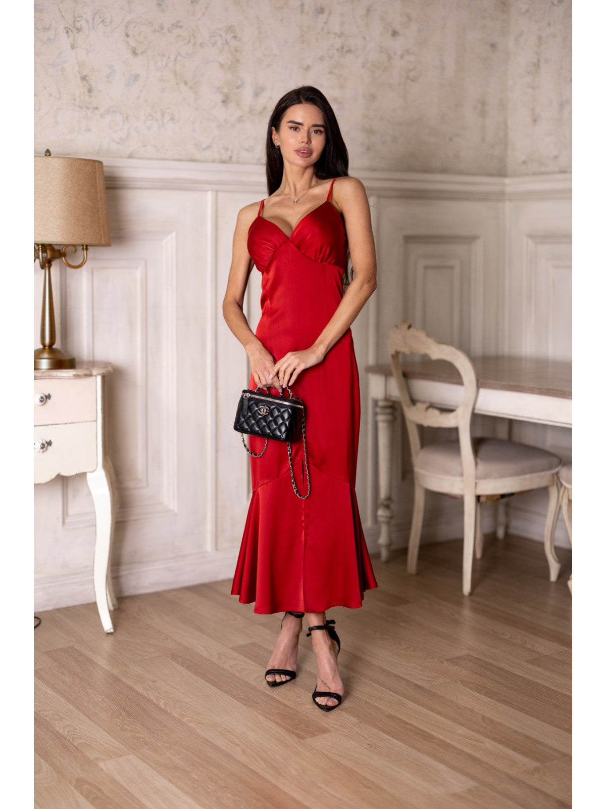 Women's Elegant Midi Dress Irena — Double Silk