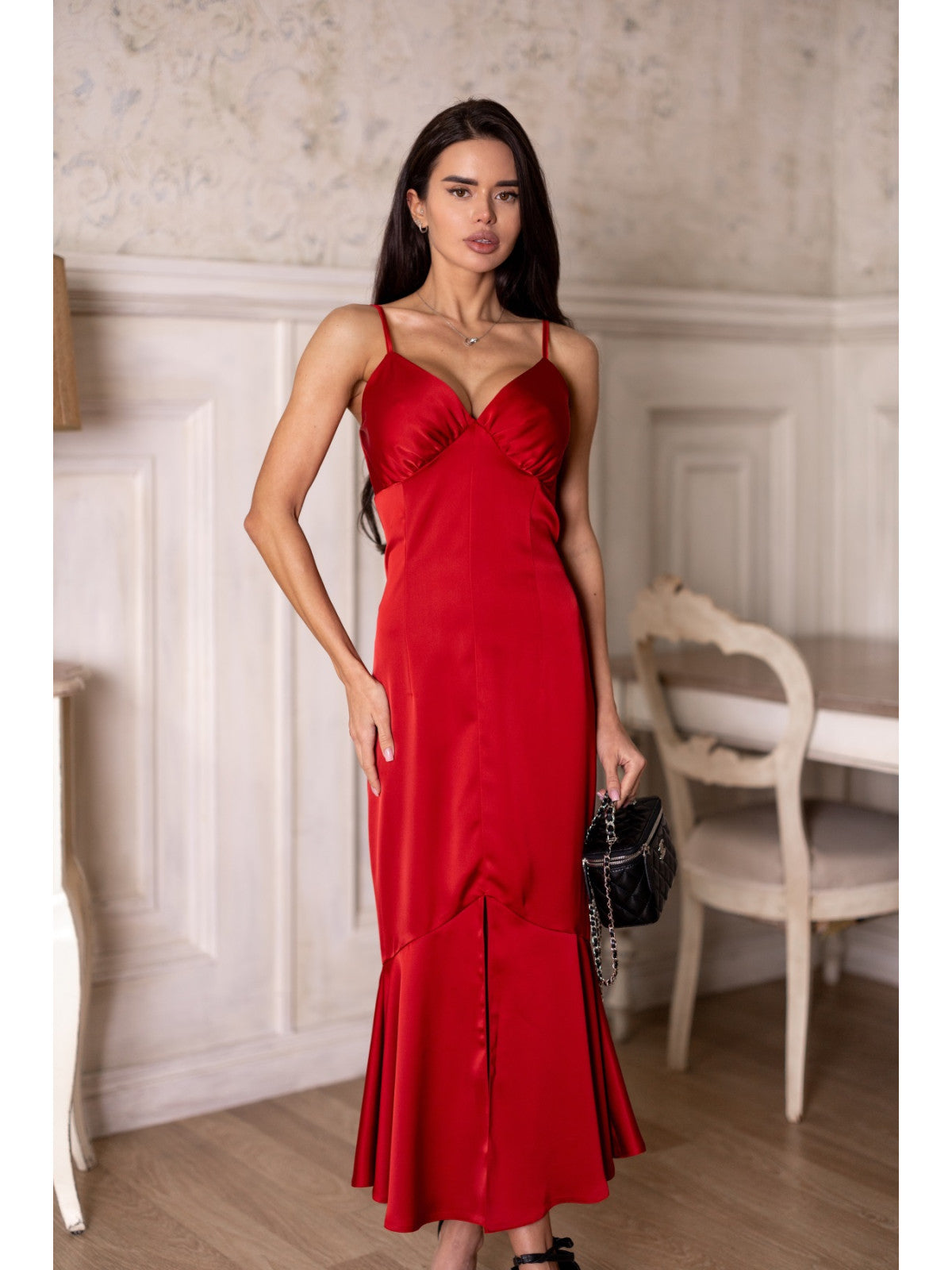 Women's Elegant Midi Dress Irena — Double Silk