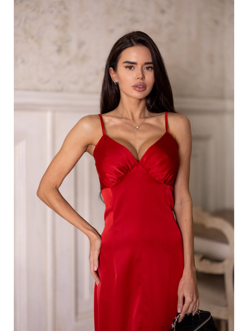 Women's Elegant Midi Dress Irena — Double Silk