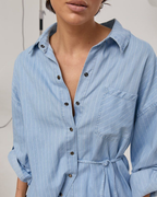 Oversized Striped Cotton Shirt