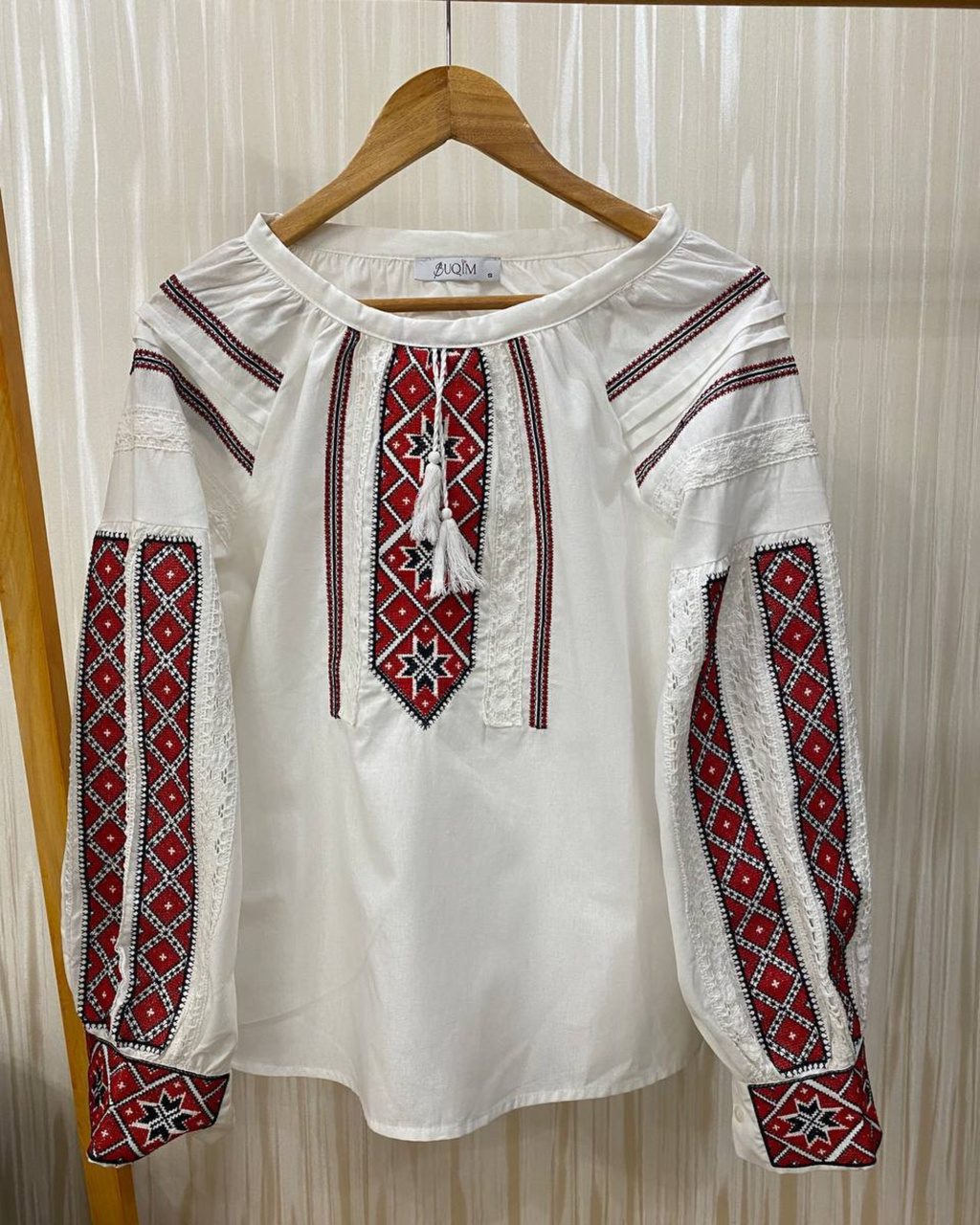 Red Geometric Embroidery – Vyshyvanka – Women
