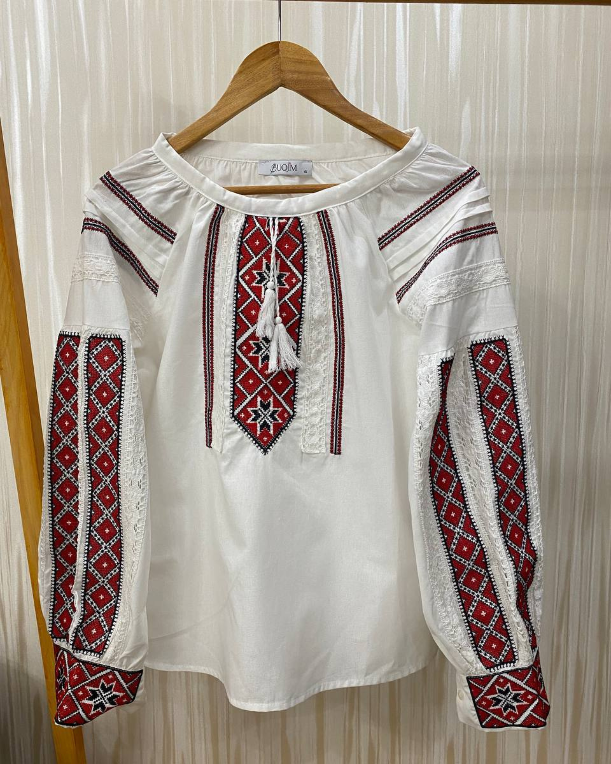 Red Geometric Embroidery – Vyshyvanka – Women