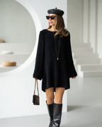 Fluffi Open-Back Knit Dress