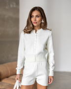 Knit Set – Cardigan & Shorts