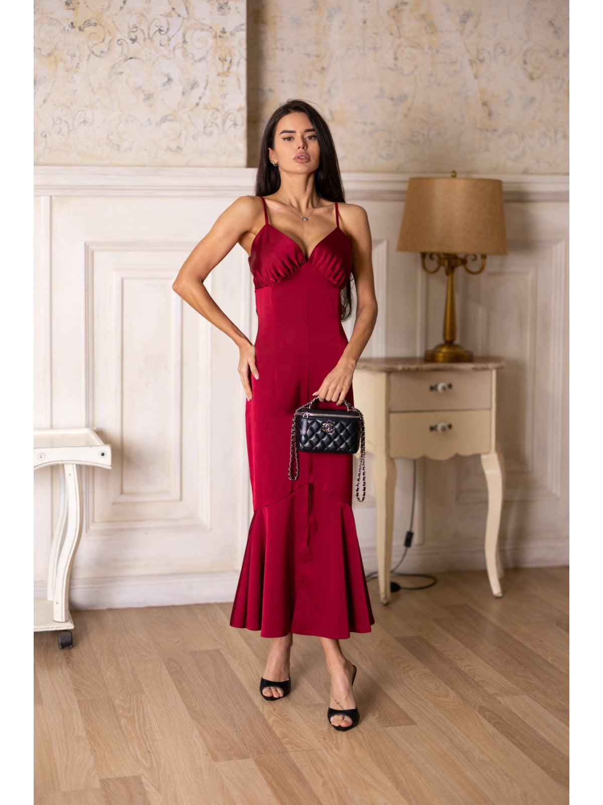 Women's Elegant Midi Dress Irena — Double Silk