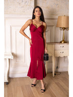Women's Elegant Midi Dress Irena — Double Silk