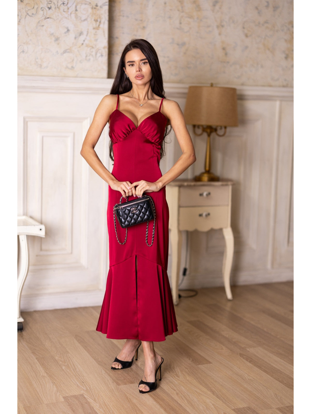 Women's Elegant Midi Dress Irena — Double Silk
