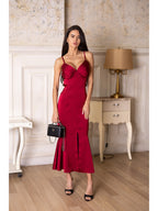 Women's Elegant Midi Dress Irena — Double Silk