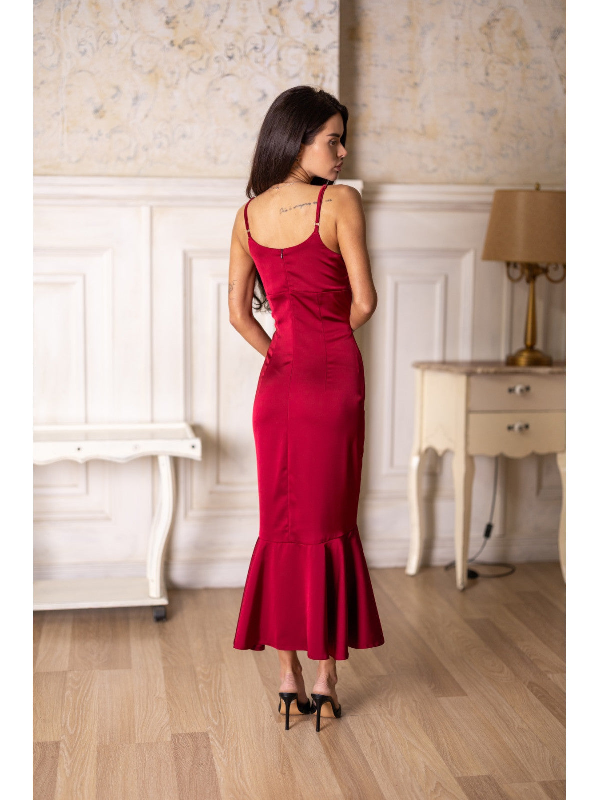 Women's Elegant Midi Dress Irena — Double Silk