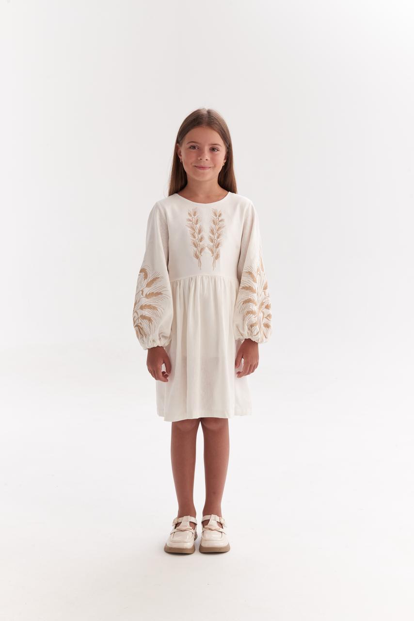 Girls' Ukrainian Embroidered Dress "Sonyachna" — Sunny Kids' Vyshyvanka in Red