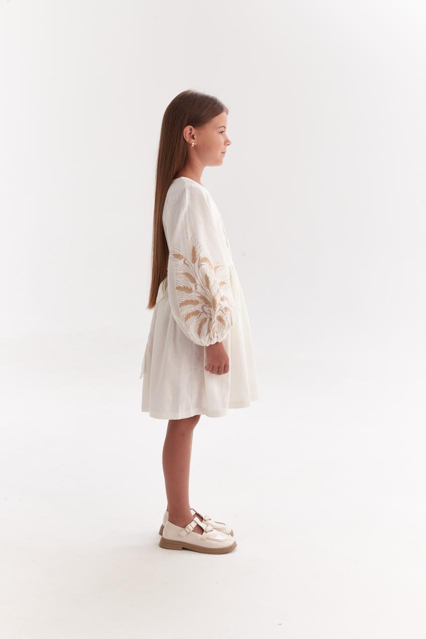 Girls' Ukrainian Embroidered Dress "Sonyachna" — Sunny Kids' Vyshyvanka in Red