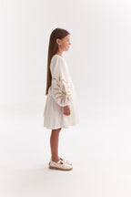 Girls' Ukrainian Embroidered Dress "Sonyachna" — Sunny Kids' Vyshyvanka in Red