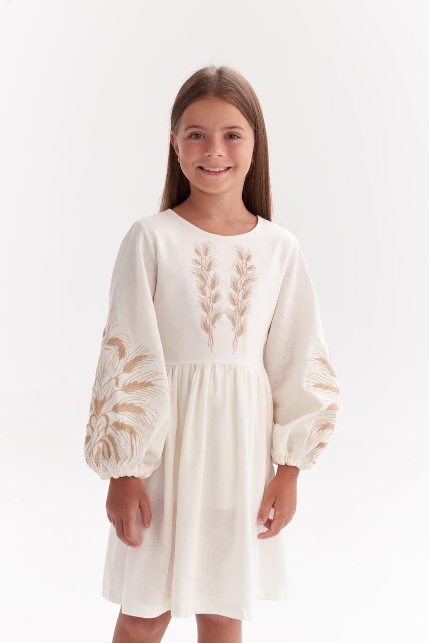 Girls' Ukrainian Embroidered Dress "Sonyachna" — Sunny Kids' Vyshyvanka in Red