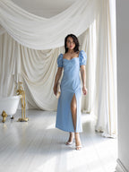 Women's Linen Dress Ledore — Lightweight Summer Midi