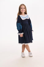 Girls' Ukrainian Embroidered Dress "Vesnyanka" — Traditional Kids' Vyshyvanka