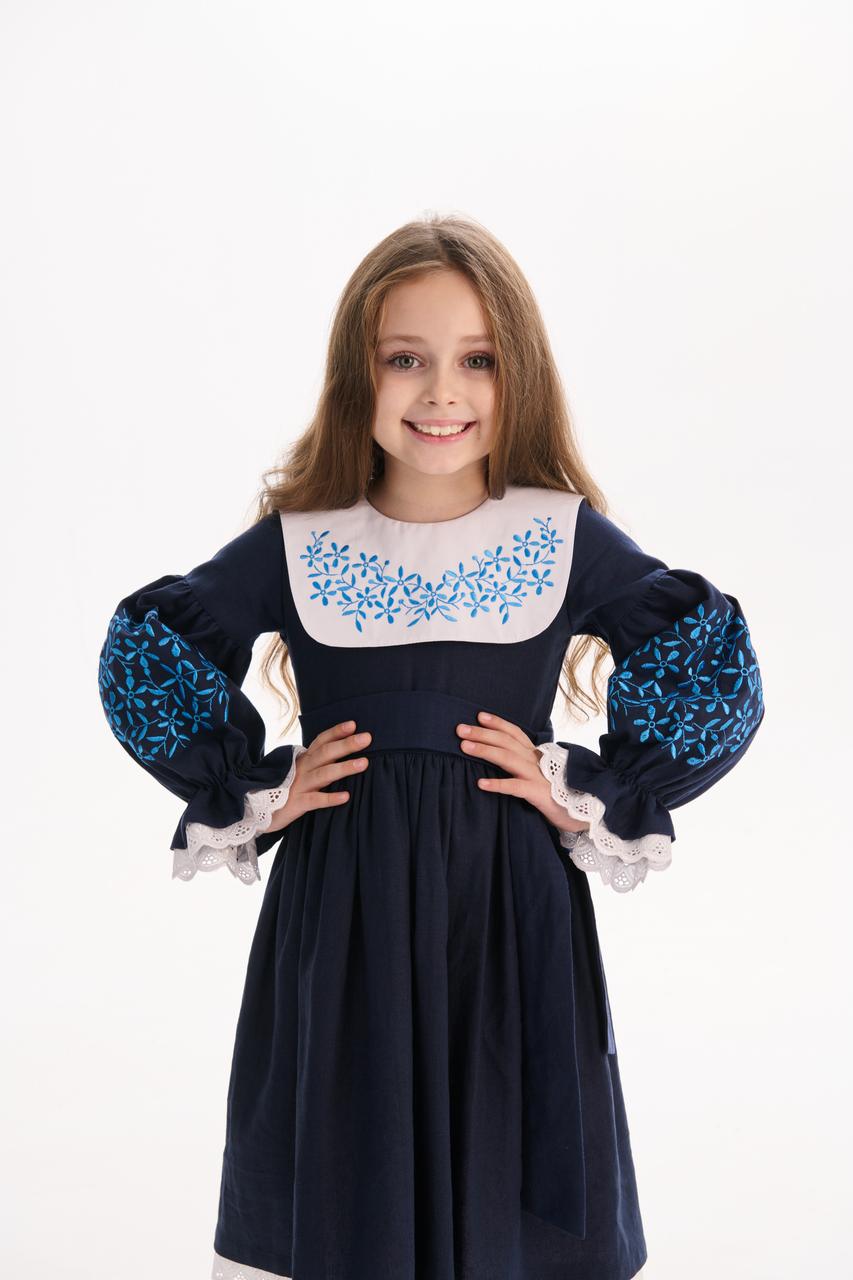 Girls' Ukrainian Embroidered Dress "Vesnyanka" — Traditional Kids' Vyshyvanka