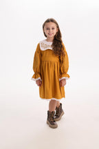 Girls' Ukrainian Embroidered Dress "Vesnyanka" — Kids' Vyshyvanka in Blue