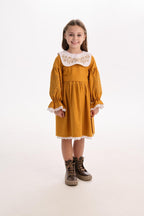 Girls' Ukrainian Embroidered Dress "Vesnyanka" — Kids' Vyshyvanka in Blue