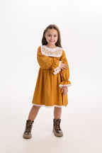 Girls' Ukrainian Embroidered Dress "Vesnyanka" — Kids' Vyshyvanka in Blue