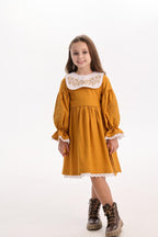 Girls' Ukrainian Embroidered Dress "Vesnyanka" — Kids' Vyshyvanka in Blue