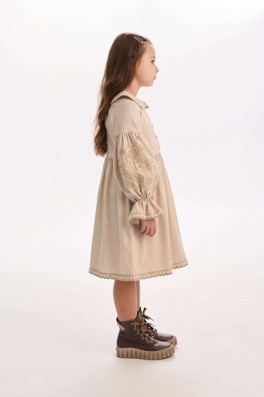 Girls' Ukrainian Embroidered Dress "Zgharda" — Traditional Kids' Vyshyvanka
