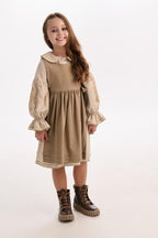 Girls' Ukrainian Embroidered Dress "Zgharda" — Traditional Kids' Vyshyvanka
