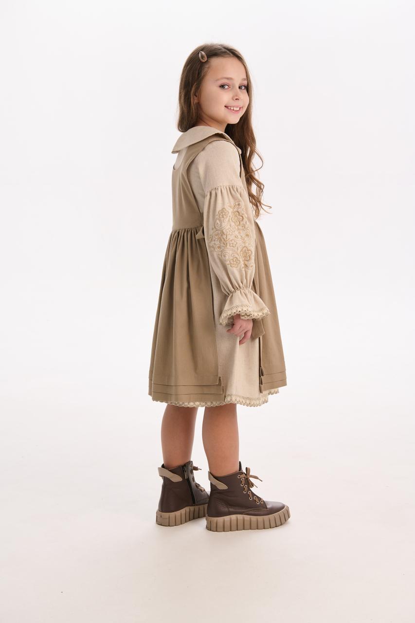 Girls' Ukrainian Embroidered Dress "Zgharda" — Traditional Kids' Vyshyvanka