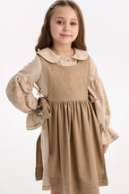 Girls' Ukrainian Embroidered Dress "Zgharda" — Traditional Kids' Vyshyvanka