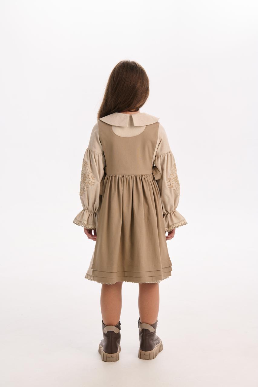 Girls' Ukrainian Embroidered Dress "Zgharda" — Traditional Kids' Vyshyvanka
