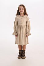 Girls' Ukrainian Embroidered Dress "Zgharda" — Traditional Kids' Vyshyvanka