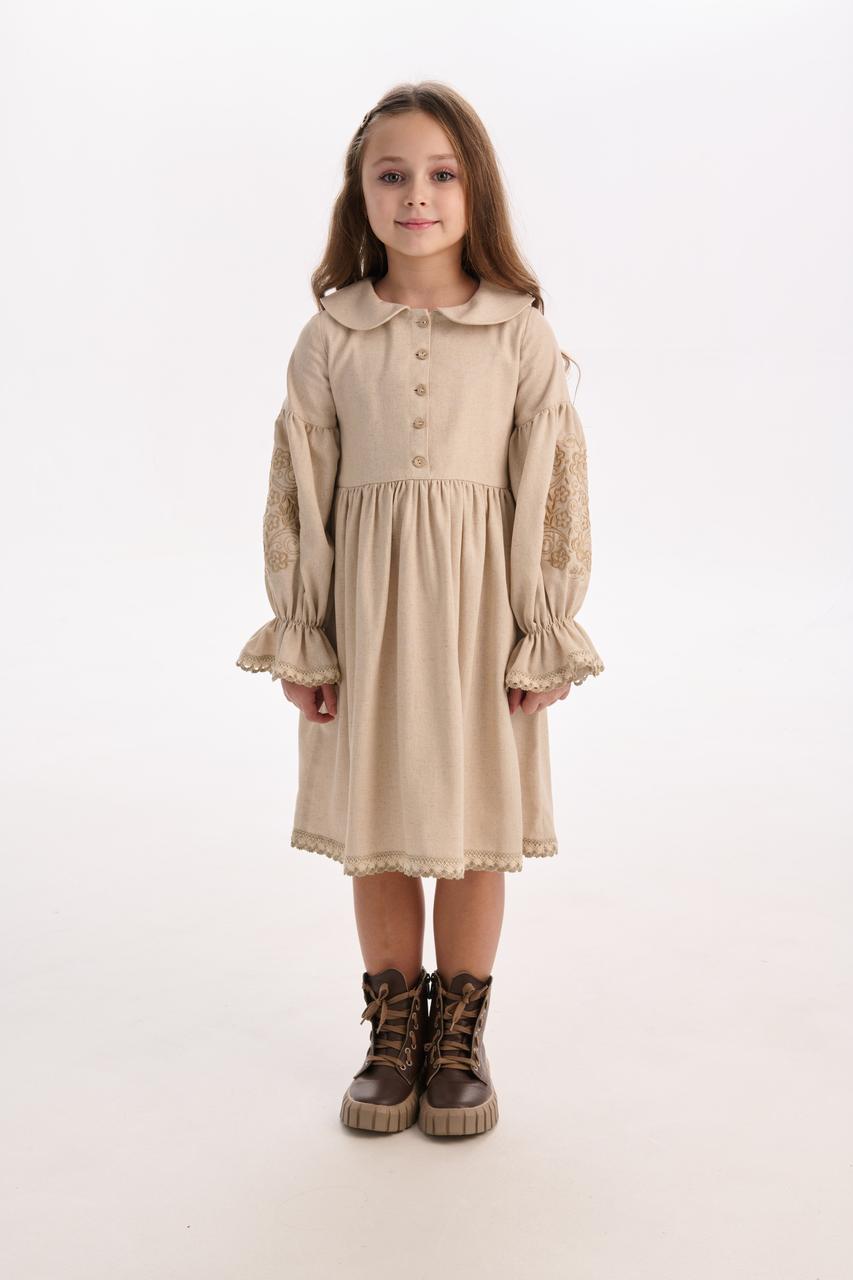 Girls' Ukrainian Embroidered Dress "Zgharda" — Traditional Kids' Vyshyvanka