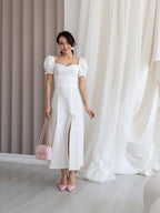 Women's Linen Dress Ledore — Lightweight Summer Midi