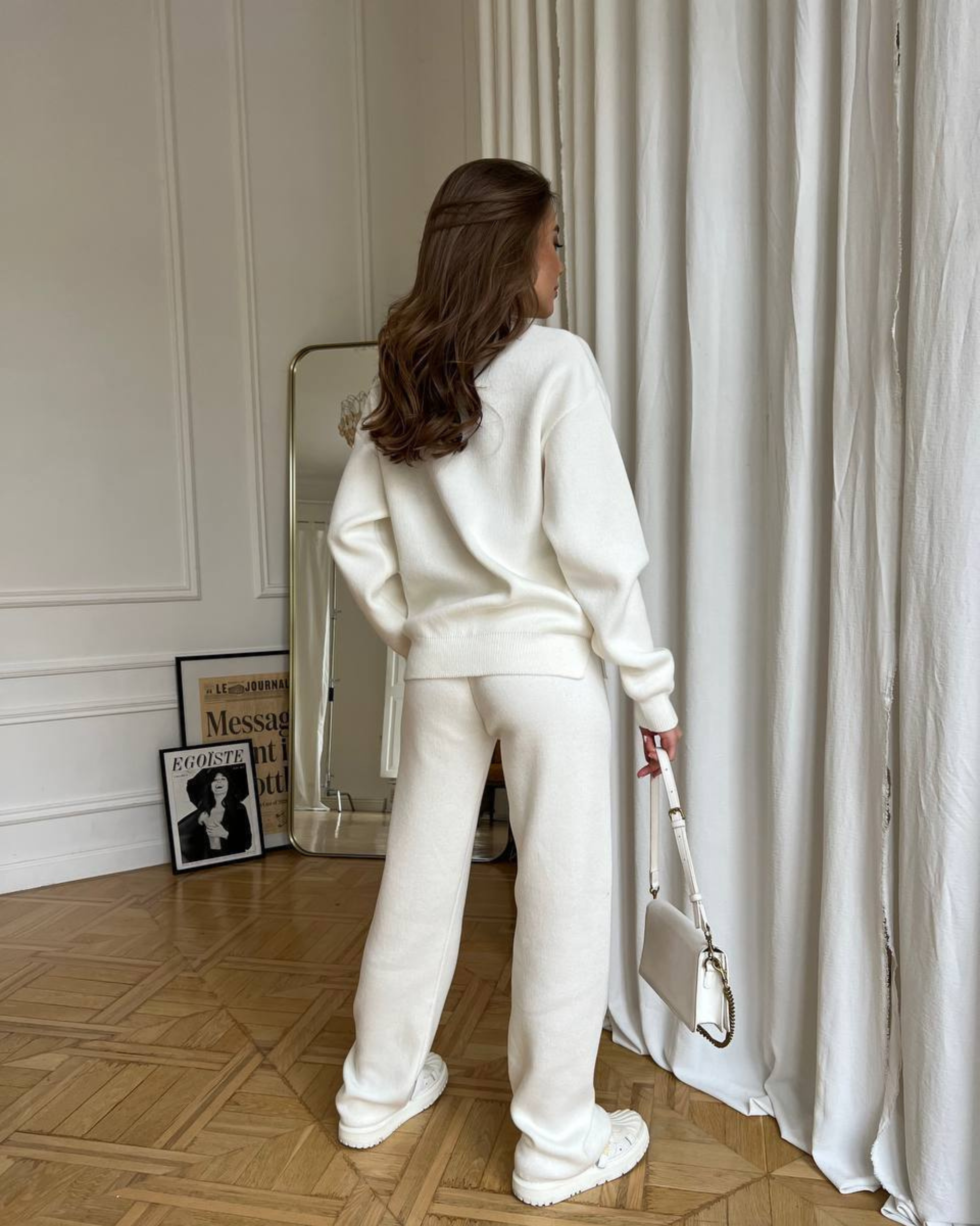 Cotton Knit Two-Piece Set