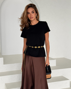 Satin Midi Skirt