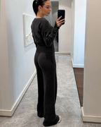 Cotton Knit Cardigan Set