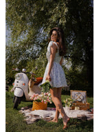 Women's Flowy Muslin Midi Dress Maya