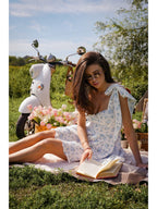 Women's Flowy Muslin Midi Dress Maya