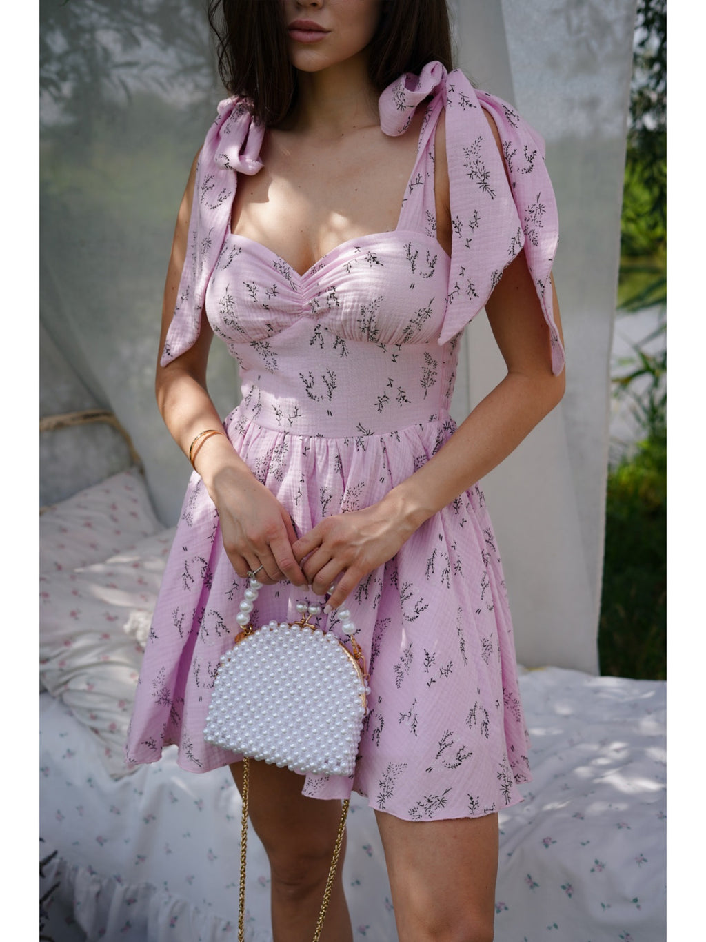Women's Flowy Muslin Midi Dress Maya