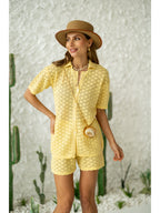 Women's Knit Shorts Set - Summer Lounge Outfit product photo 5