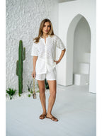 Women's Knit Shorts Set - Summer Lounge Outfit product photo 3