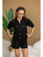 Women's Knit Shorts Set - Summer Lounge Outfit product photo 10